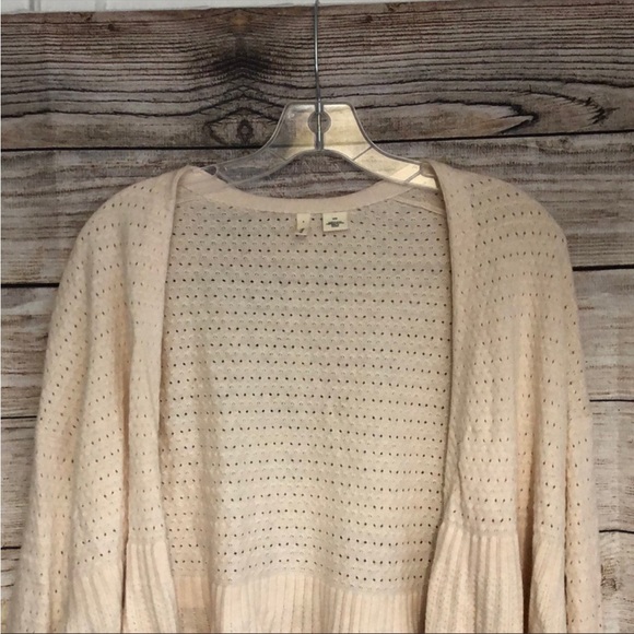 Anthropologie Moth Pointelle Peplum Cardigan M - Picture 3 of 6